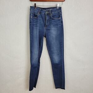 Articles of Society Womens Jeans Size 25 Blue Cropped Mid Rise Skinny Fit Button